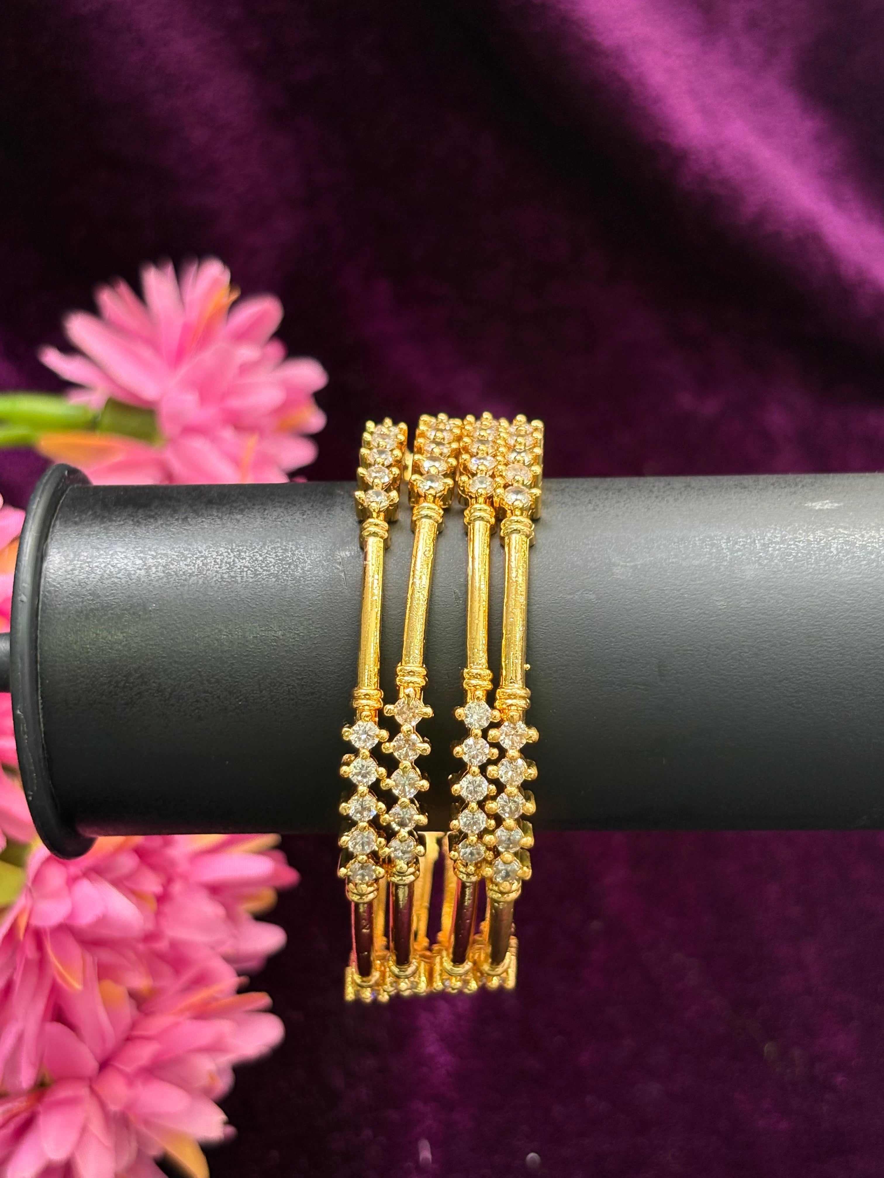 5 Stone Diamond Replica Bangles - DRB02