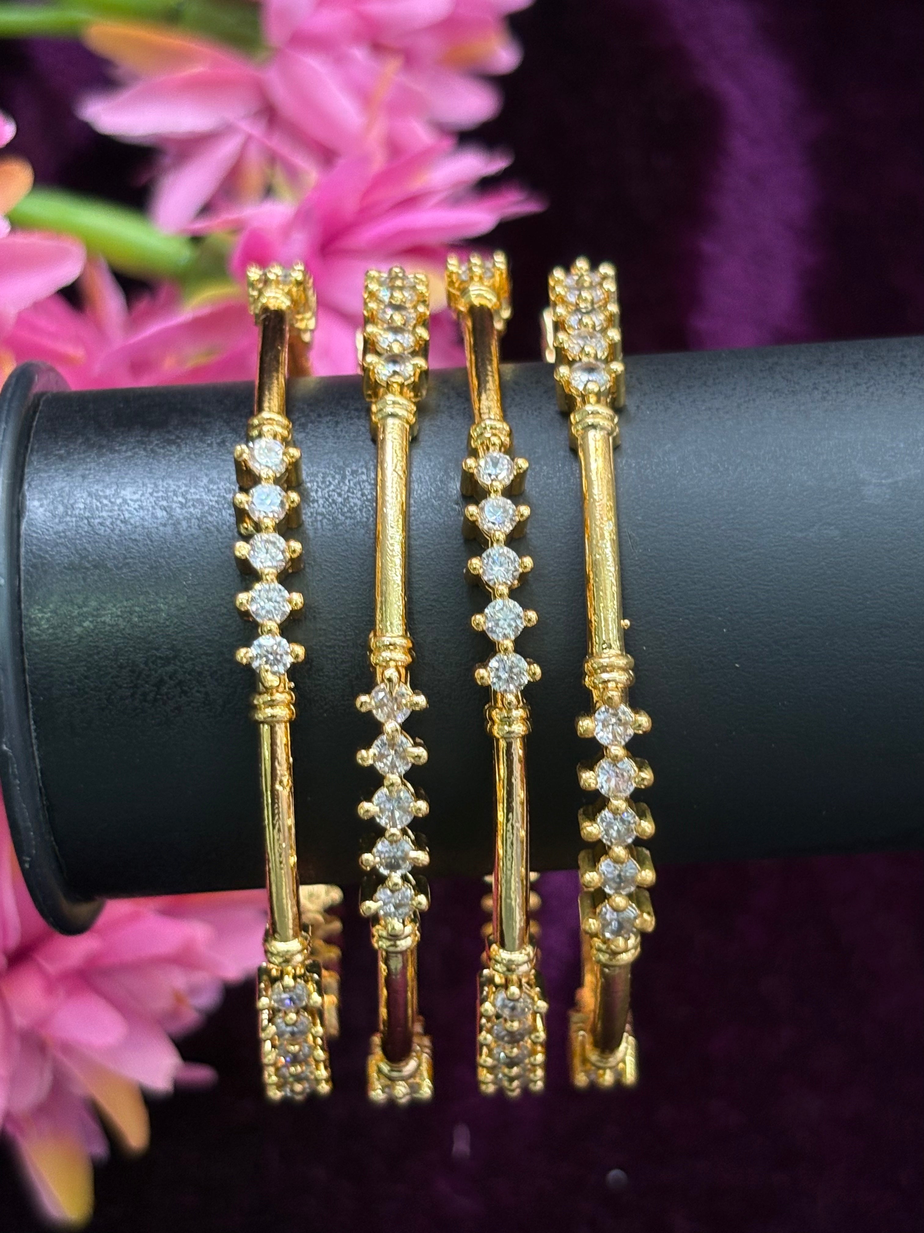 5 Stone Diamond Replica Bangles - DRB02