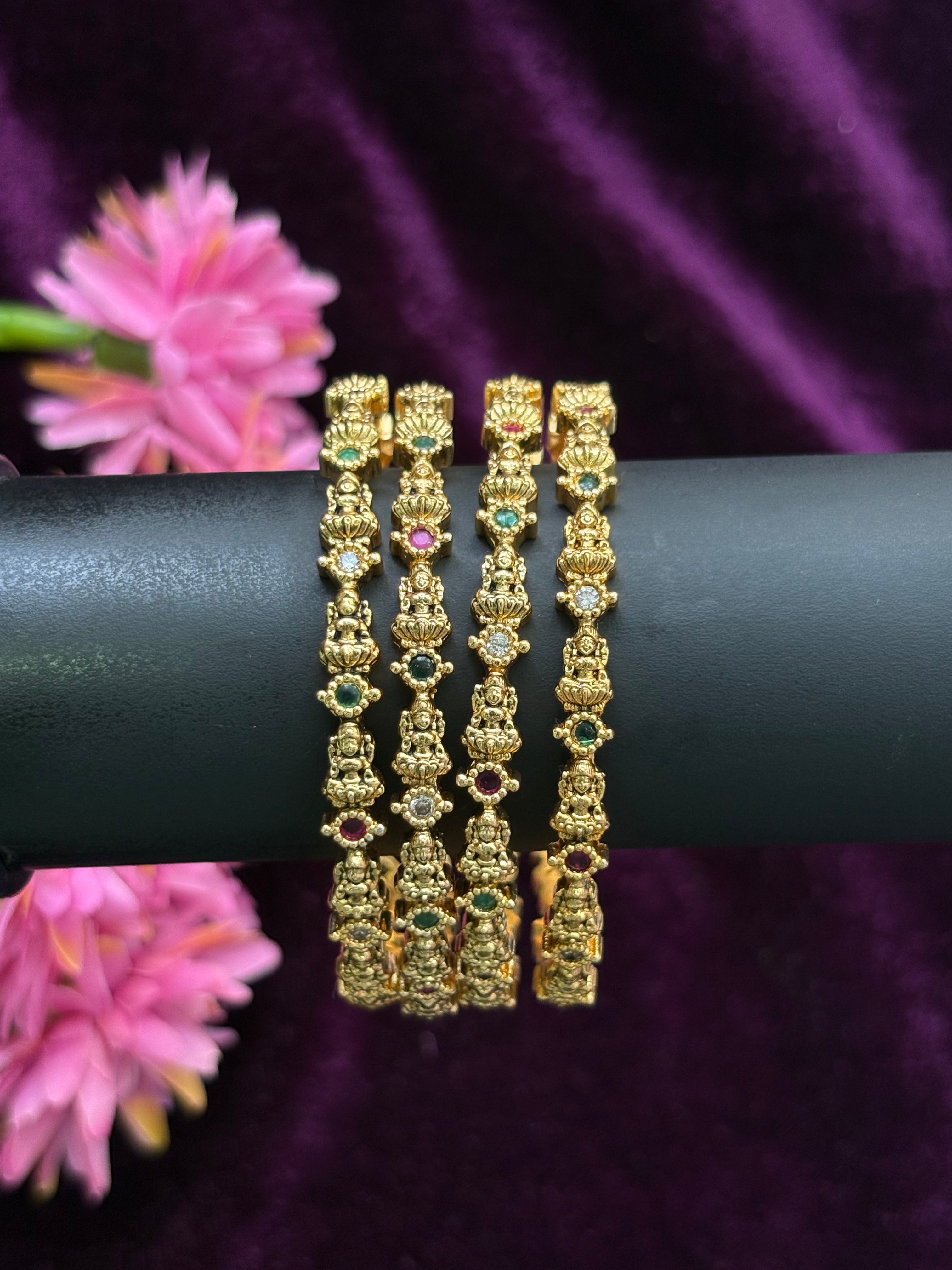 Small Lakshmi Bangles - Matte Finish