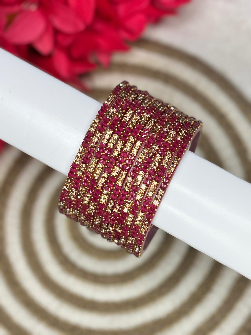 Designer Heart Stone Bangles
