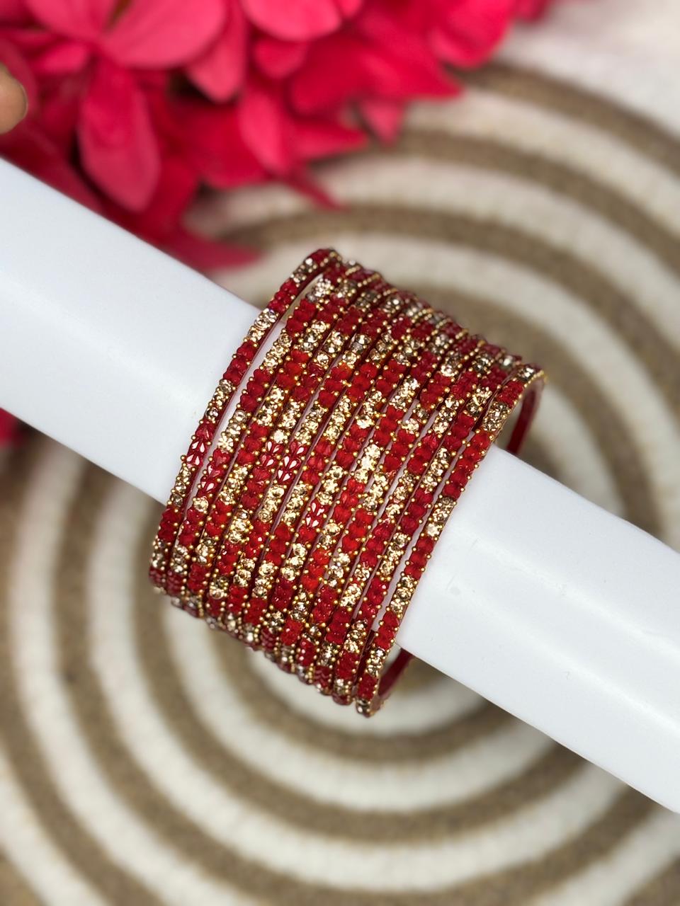 Designer Heart Stone Bangles