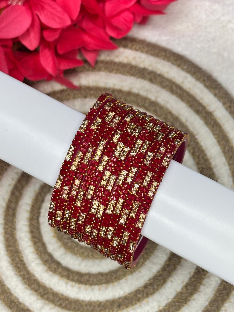Designer Heart Stone Bangles