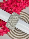 Silver Stone Bangles - Pearls