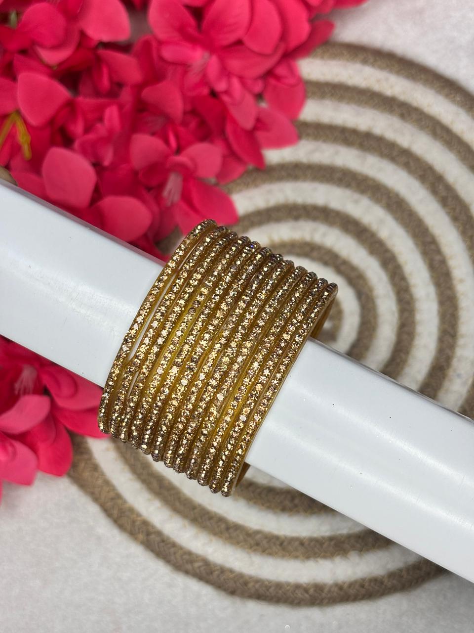 Border Stone Bangles - Single layer