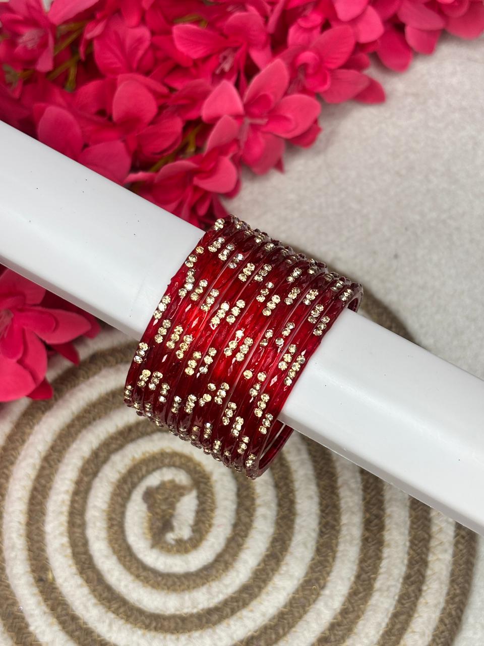 3 Stone Designer Raindrop Bangles