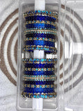 3D Lotus Bangle Combo - Blue