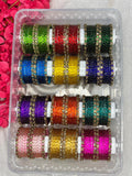 Silk Thread Bangle 12 Colors Combo Box