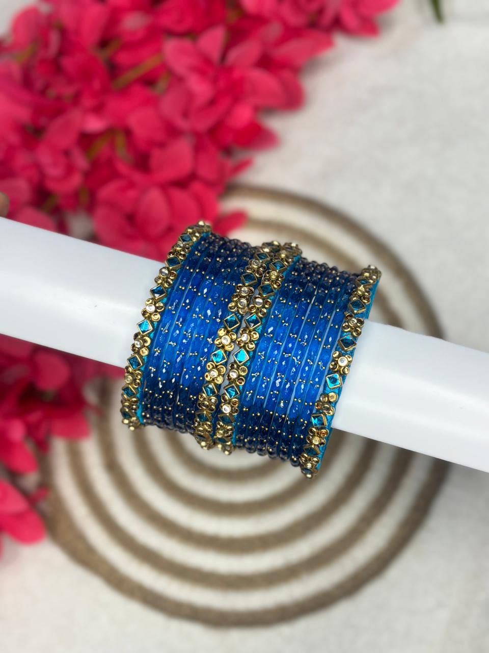 Silk Thread Bangle 12 Colors Combo Box