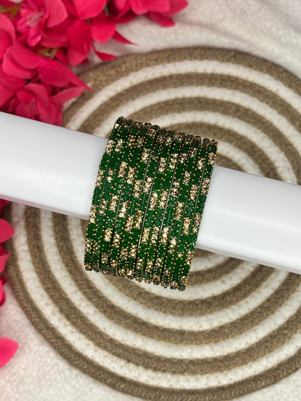 Designer Heart Stone Bangles