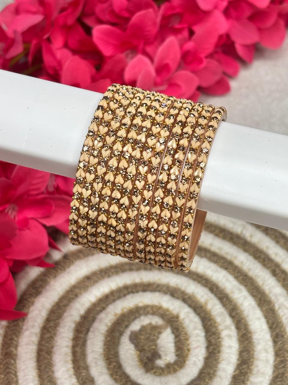 Sweet Heart Stone Bangles