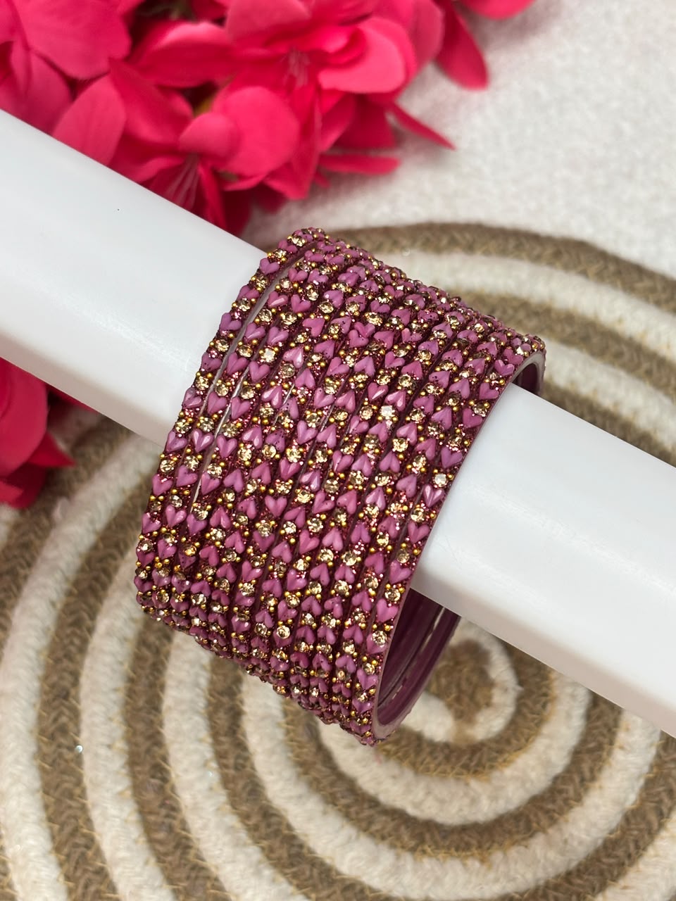 Sweet Heart Stone Bangles