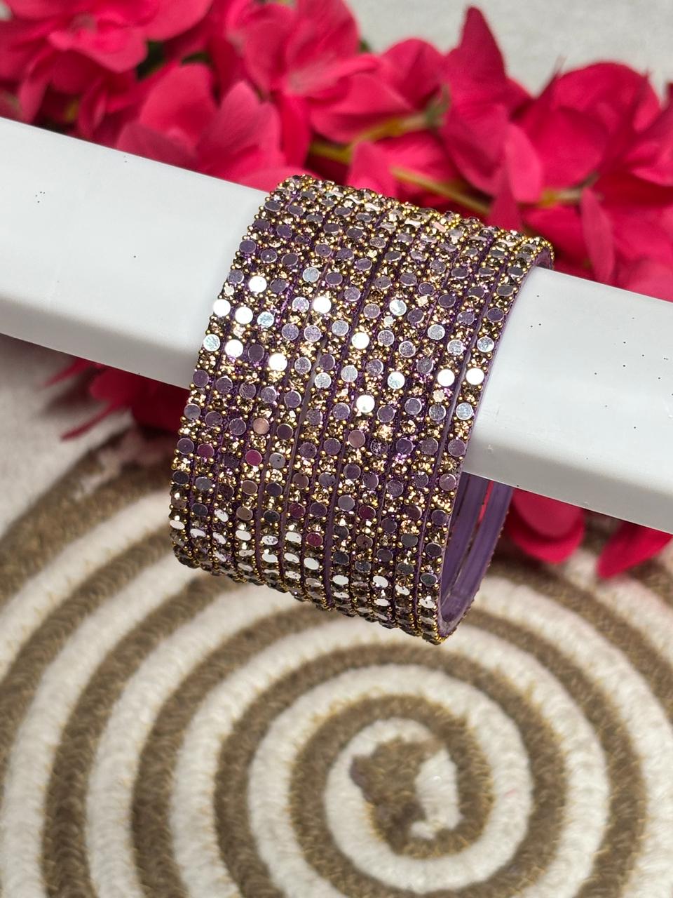 Glitter Stone Designer Bangles