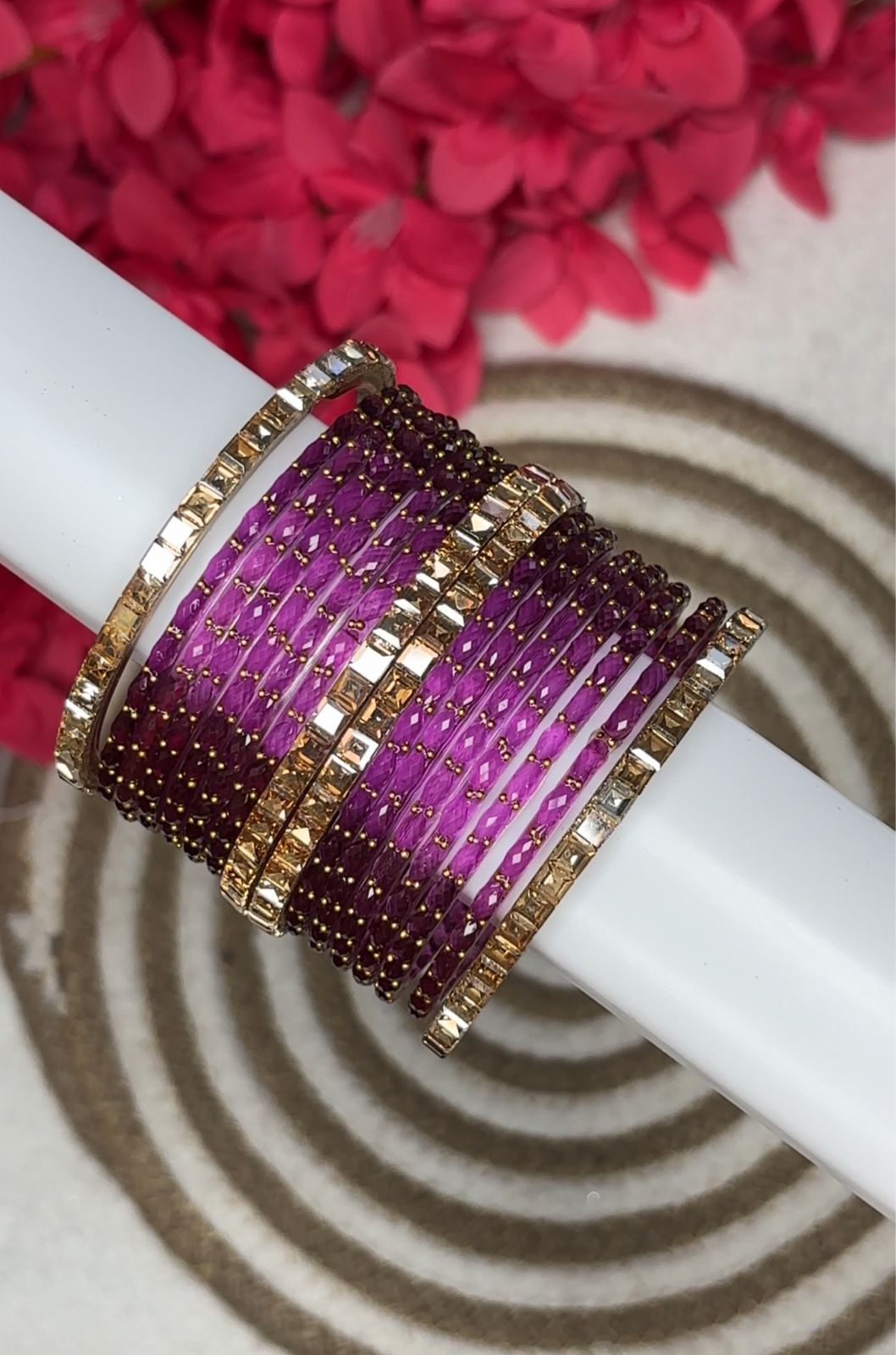 Crystal bangle and Raindrop Bangles Combo - Budget friendly
