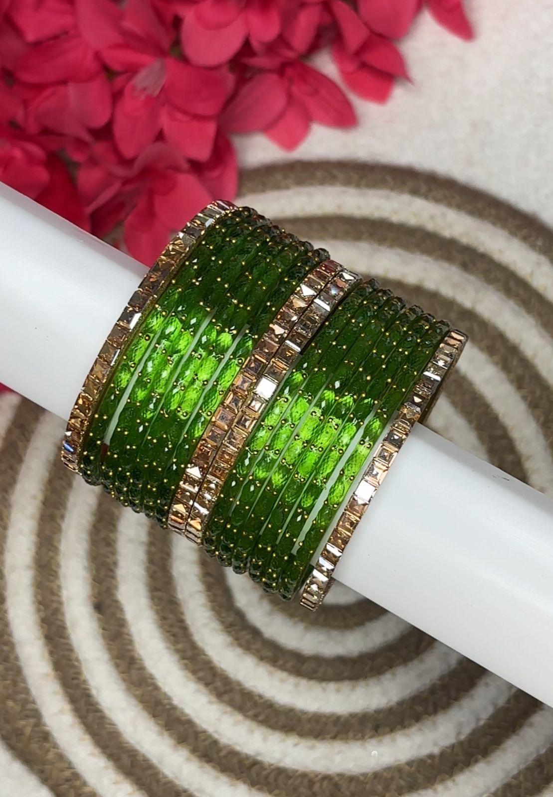 Crystal bangle and Raindrop Bangles Combo - Budget friendly